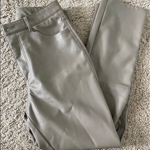 Faux leather pants